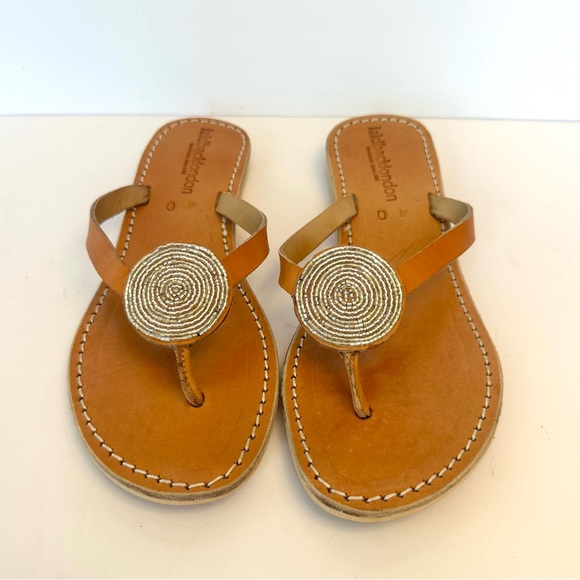 Laidback London hand beaded leather sandals, size 40 - Picture 6 of 6
